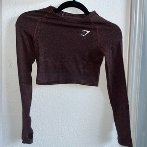 Cropped long sleeve workout shirt